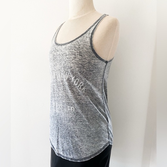 Garage “Champ New York Phys. Ed” Burnout Graphic Tank – Size XS, Heather Grey - Picture 7 of 9